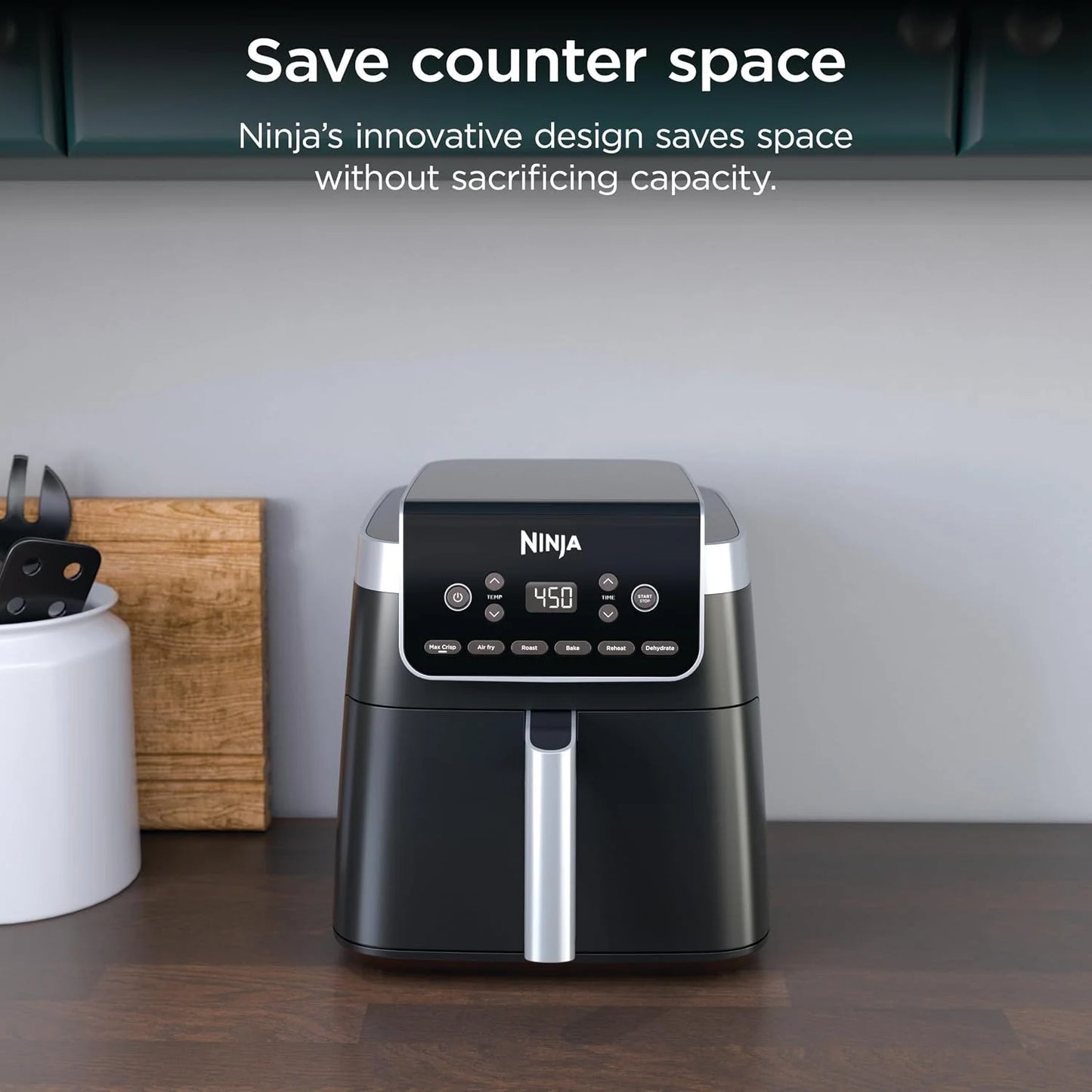 Ninja Air Fryer XL with MaxCrisp, 6.5 Qt, 6-in-1, Grey, AF181