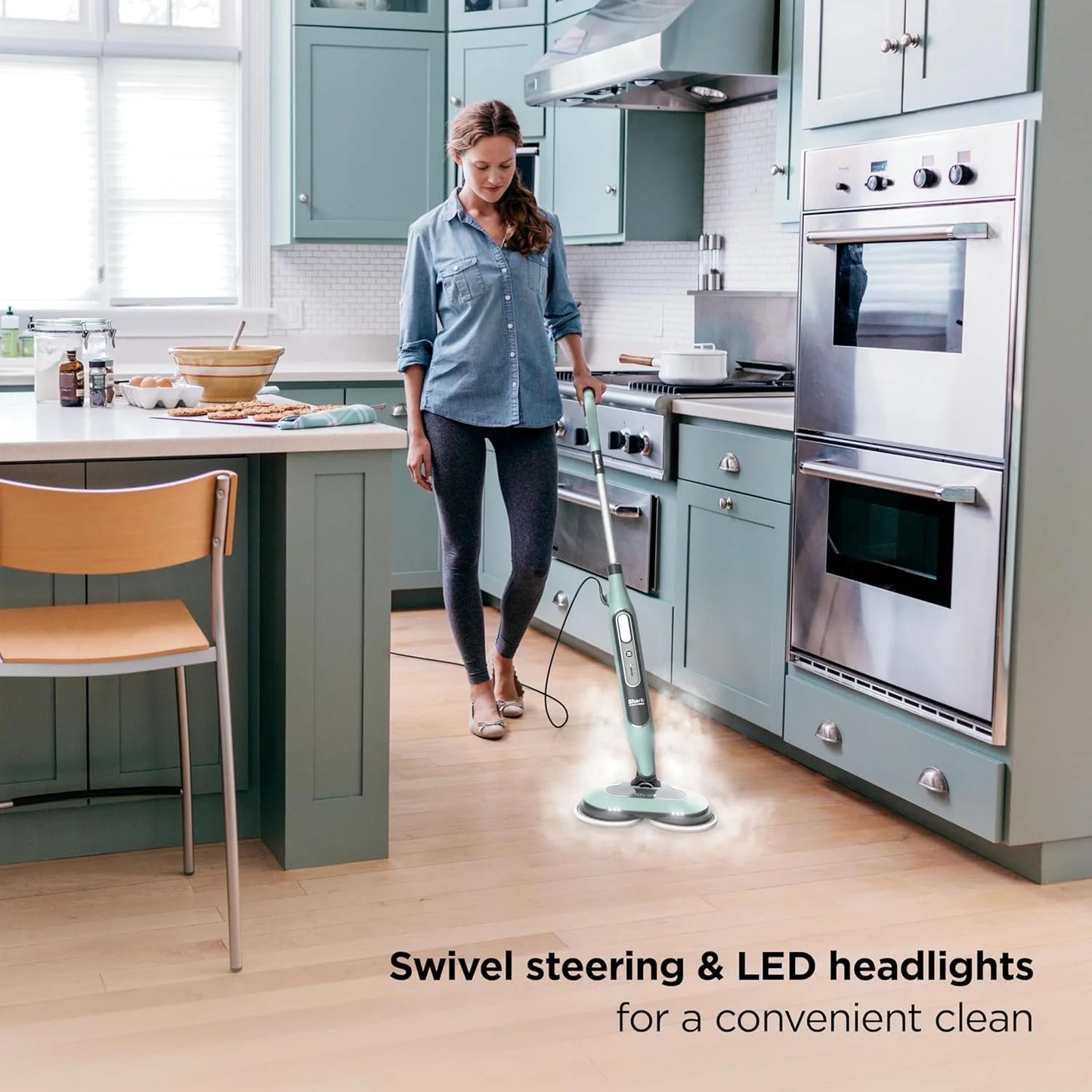 Shark Steam & Scrub Steam Mop, All-in-One Hard Floor Cleaner, Grey, S8001