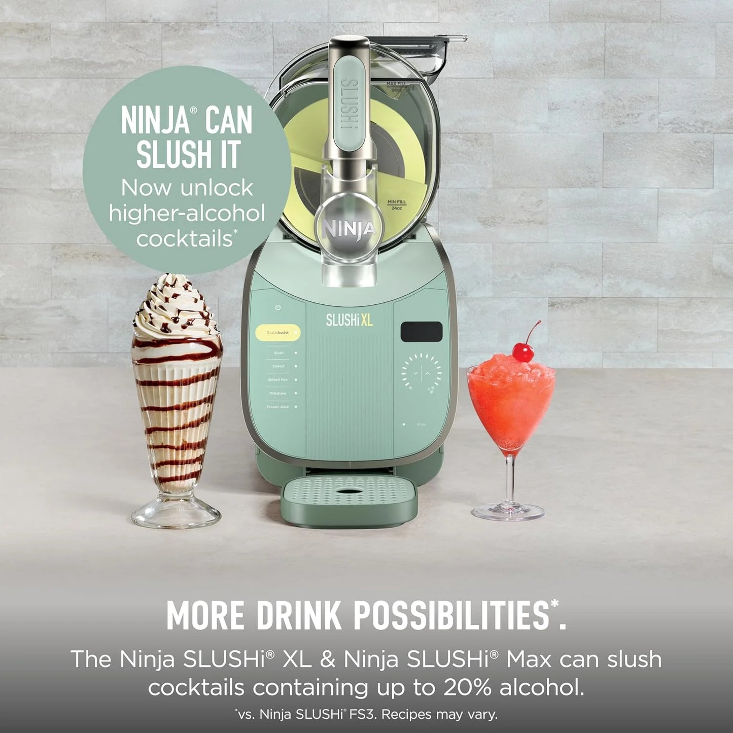 Ninja SLUSHi XL Smart Frozen Drink Maker, 10+ Servings, Green, FS601GN