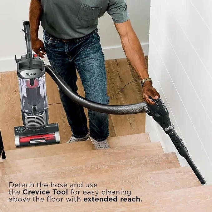 Shark ZU102 Rotator Pet Upright Vacuum with PowerFins HairPro & Odor Neutralizer Technology, Charcoal, 2.9 L Dust Cup