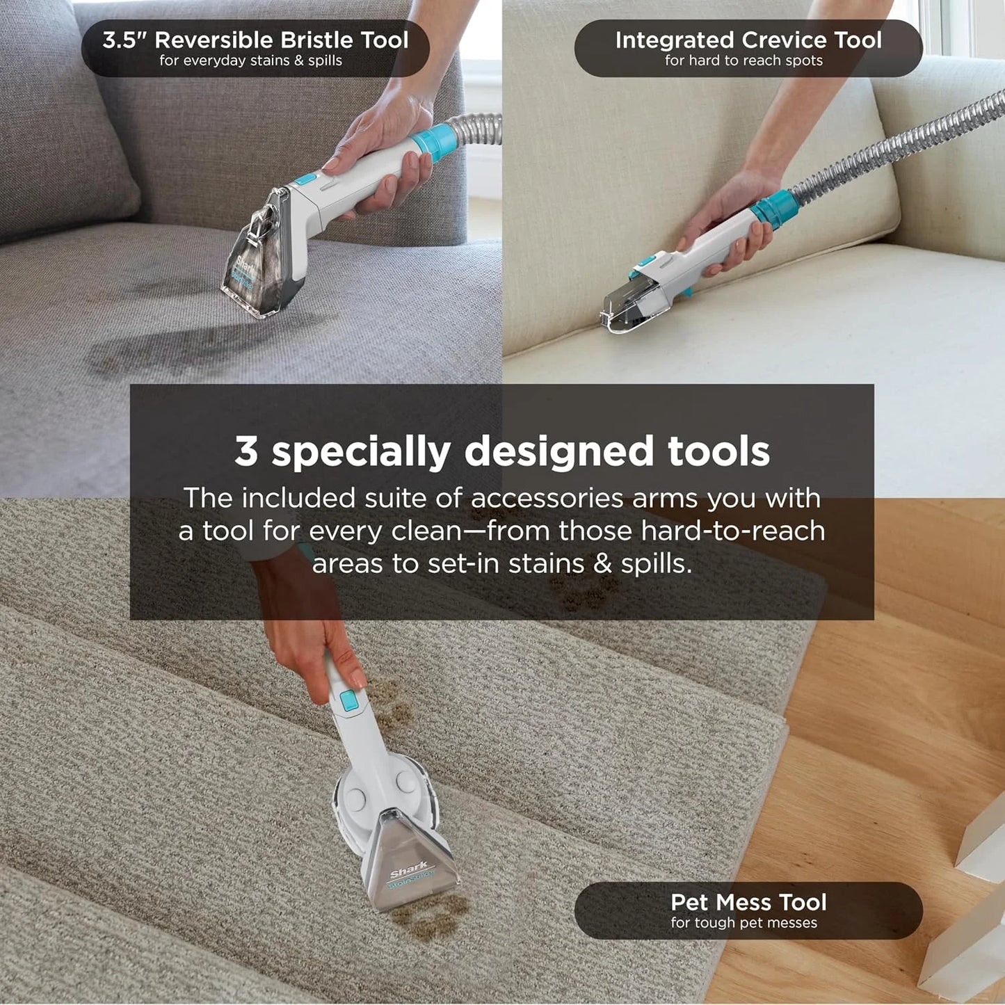 Shark StainStriker Portable Carpet/Upholstery Cleaner, 3 Tools, PX201