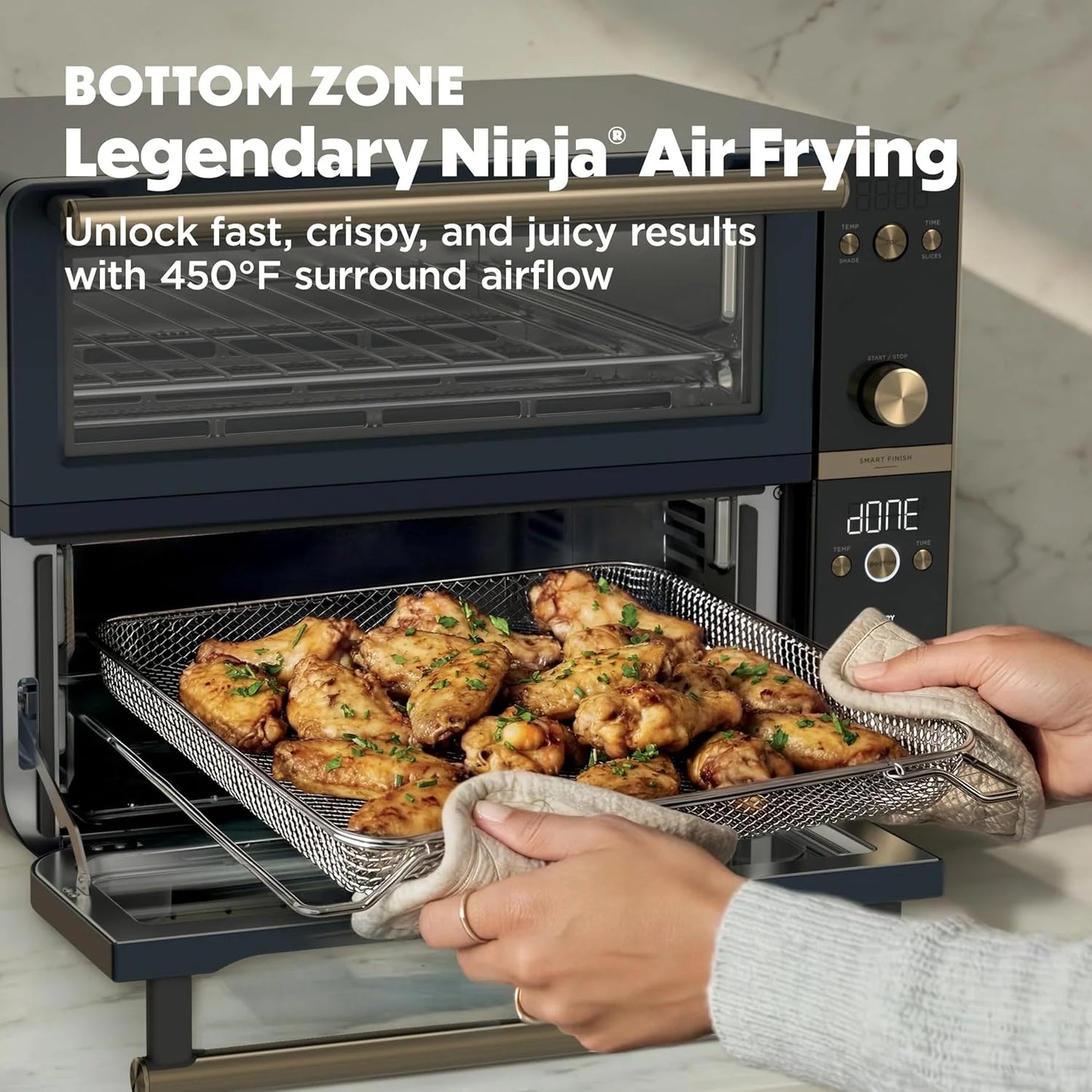 Ninja Double Oven Pro Smart XL, 30.2 Qt, 12-in-1, Cyberspace, DCT801BL