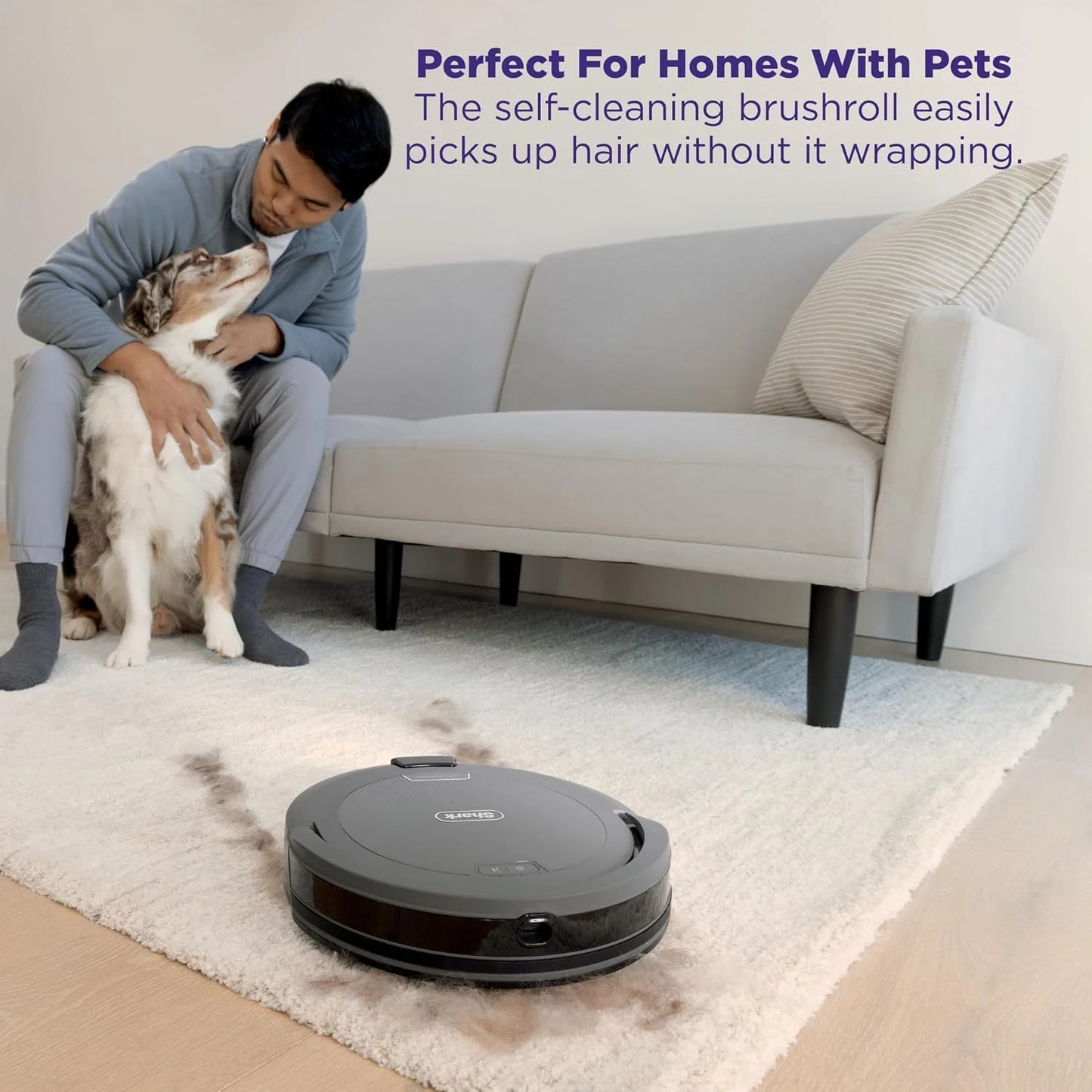 Shark Navigator Robot Vacuum, SmartPath Navigation, Steel Grey, RV2110