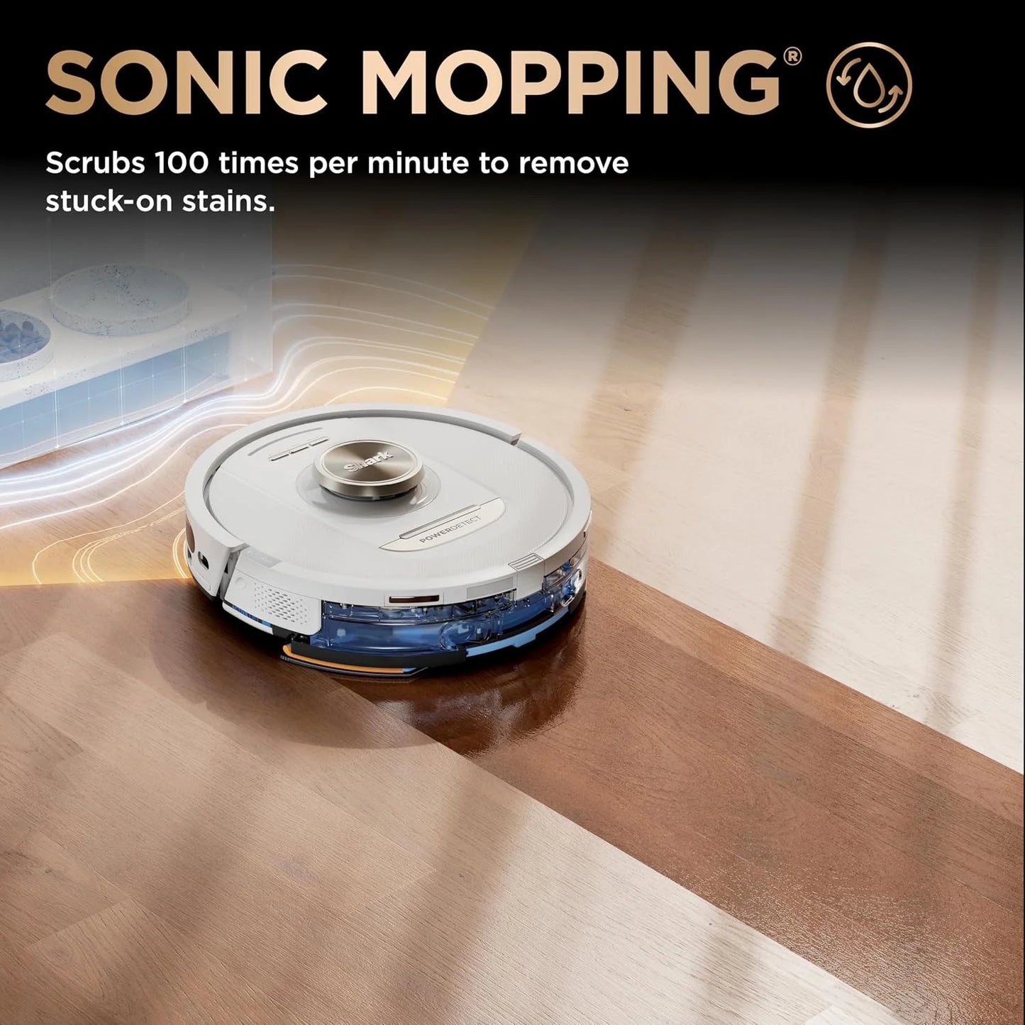 Shark PowerDetect NeverTouch Pro Robot Vacuum & Mop, White, AV2810ZEWH