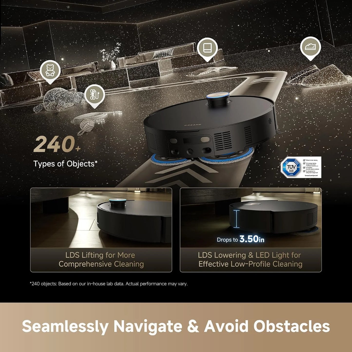 dreame Matrix10 Ultra Robot Vacuum with LDS 240+ Obstacle Avoidance