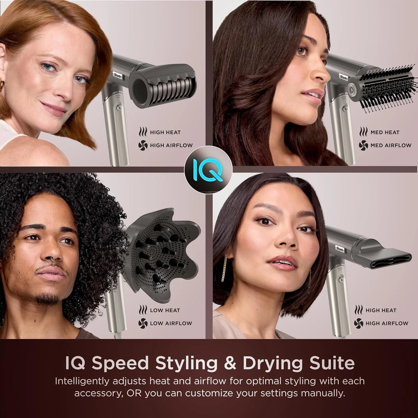 Shark SpeedStyle Pro Flex High-Velocity Dryer, Scalp Shield, HD542