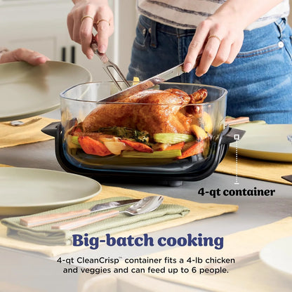 Ninja Crispi Glass Air Fryer, 4-in-1, Frosted Lilac, FN101PR