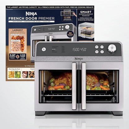Ninja French Door Premier Air Fry Oven, 10-in-1, 20.3 Qt, Stainless, FO101