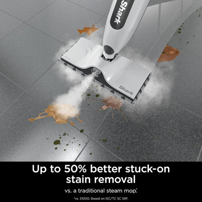 Shark SteamSpot Steam Mop with Steam Blaster Technology, White, S2001