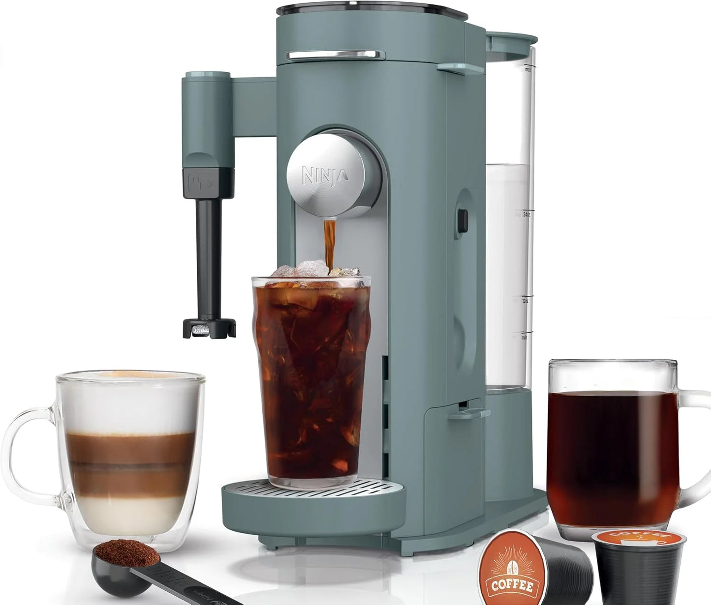 Ninja Pods & Grounds Coffee Maker, K-Cup Compatible, Sage Green, PB051SG