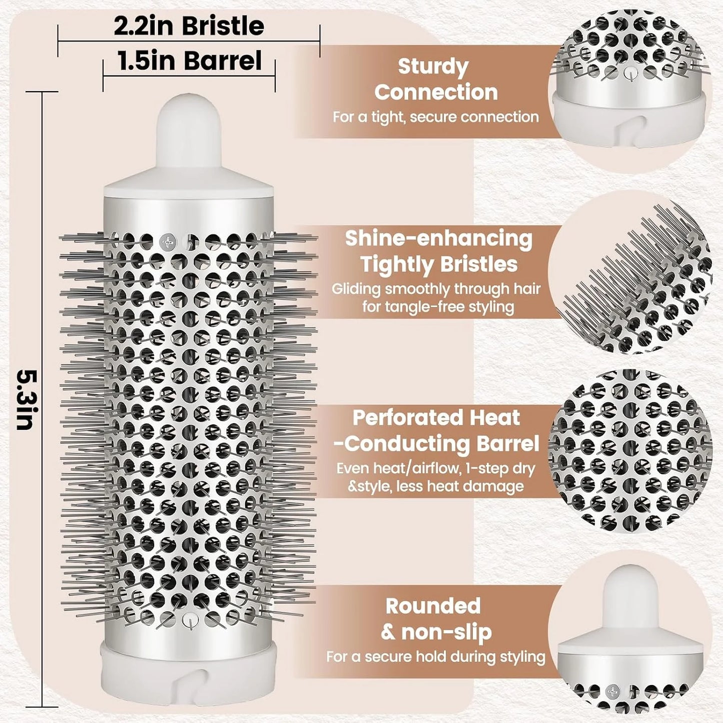 Round Volumizing Brush Attachment for Shark SpeedStyle