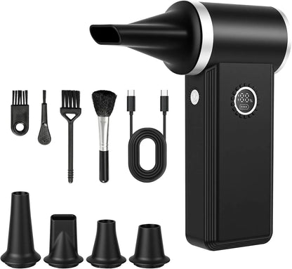 Cordless Compressed Air Duster-180000RPM, 45W Fast Charge, 4-Speed