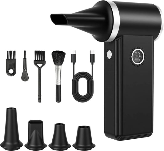 Cordless Compressed Air Duster-180000RPM, 45W Fast Charge, 4-Speed