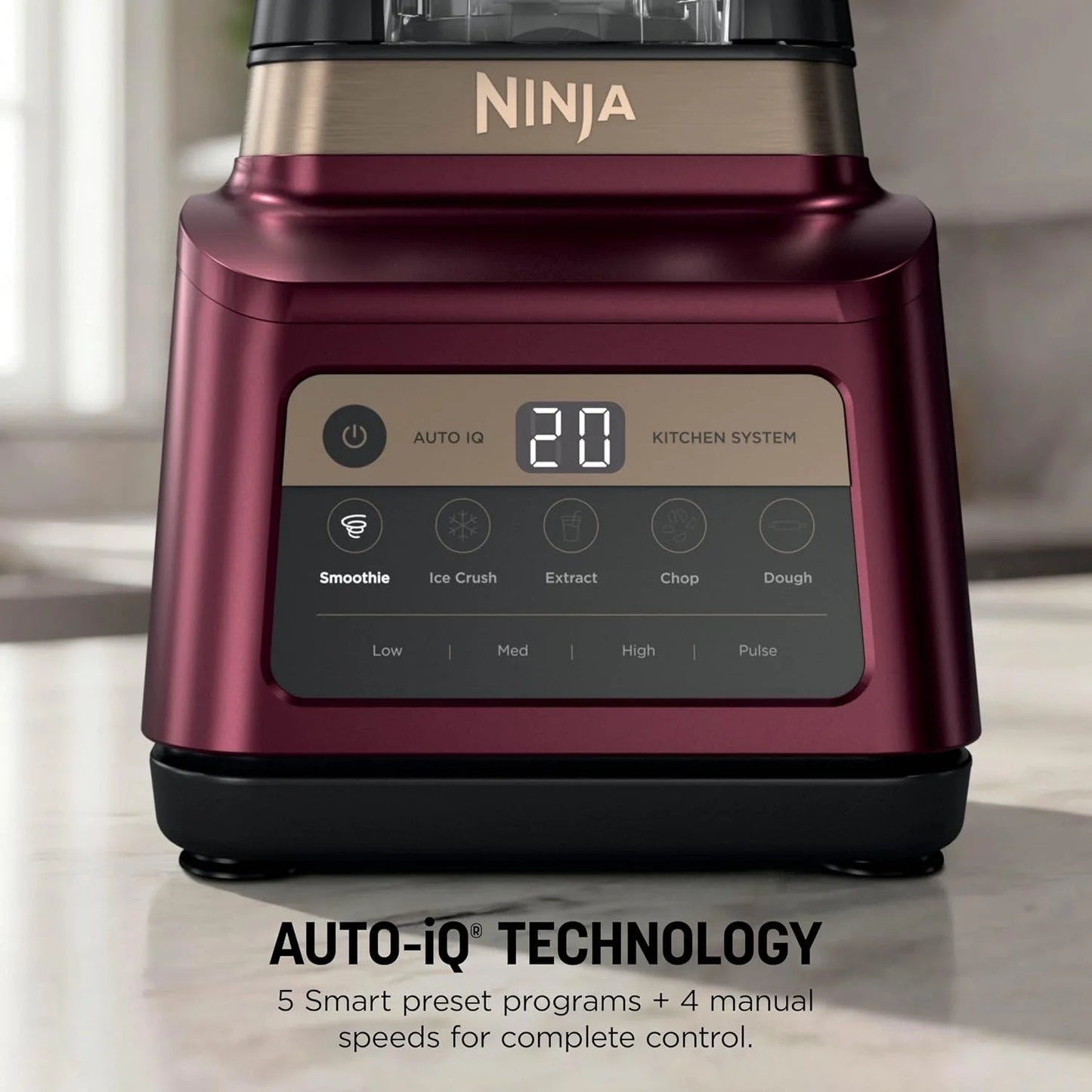 Ninja Professional Plus Kitchen System, 1400WP, Auto-iQ, Red, BN801RD1BRN