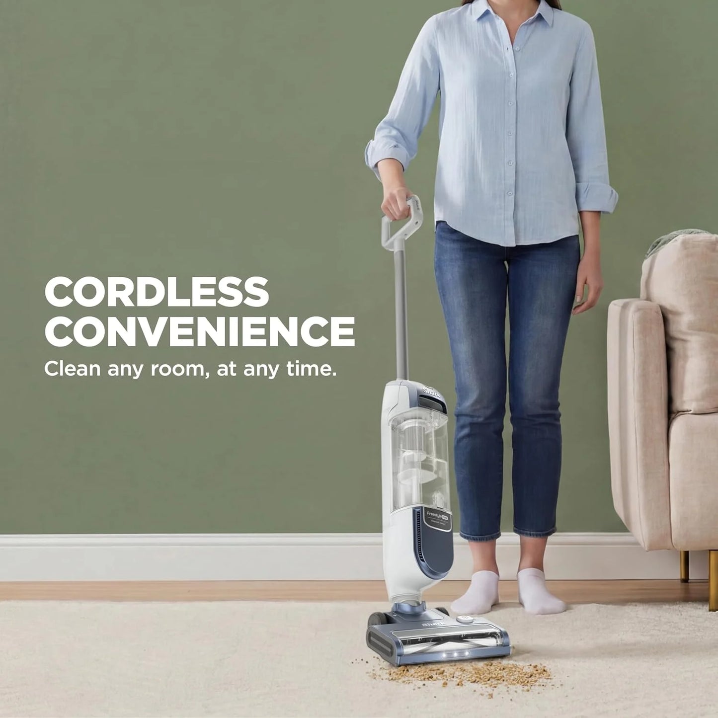 Shark Freestyle Max Cordless Upright Vacuum, Stone, SV2002HST