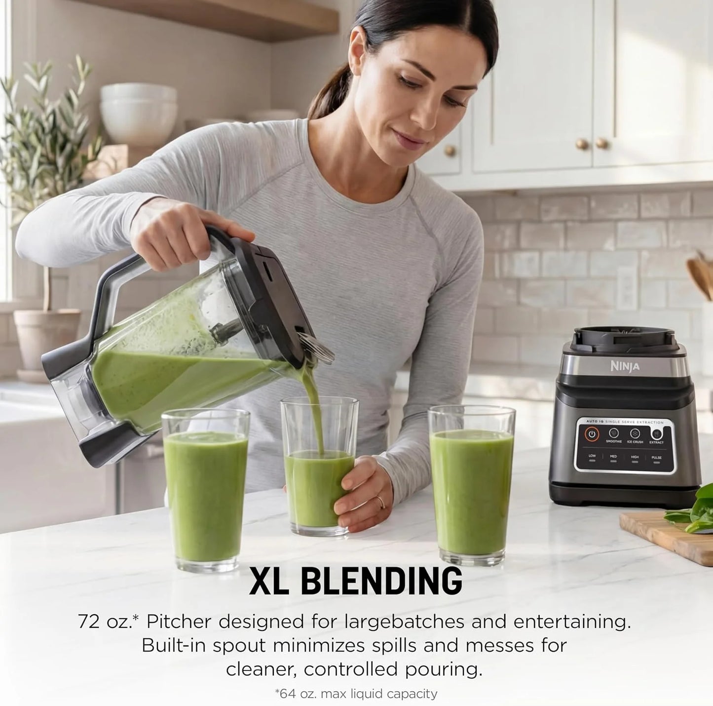 Ninja BN751 Professional Plus DUO Blender, 1400 Peak Watts, 3 Auto-IQ Programs for Smoothies, Frozen Drinks & Nutrient Extractions, 72-oz. Total Crushing Pitcher & (2) 24 oz. To-Go Cups, Black
