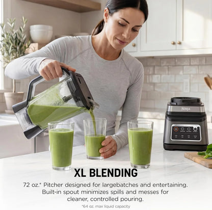 Ninja BN751 Professional Plus DUO Blender, 1400 Peak Watts, 3 Auto-IQ Programs for Smoothies, Frozen Drinks & Nutrient Extractions, 72-oz. Total Crushing Pitcher & (2) 24 oz. To-Go Cups, Black