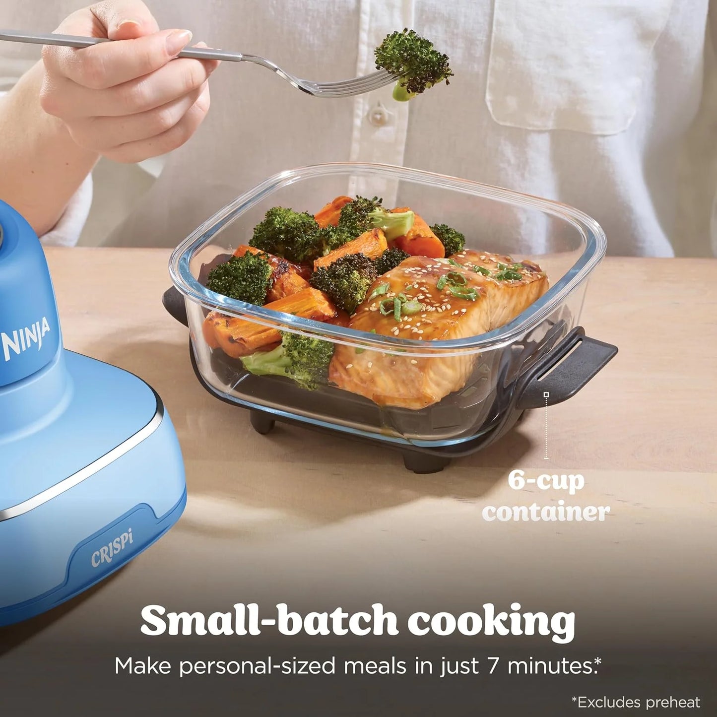 Ninja Crispi Glass Air Fryer, 4-in-1, Cobalt, FN101BL2