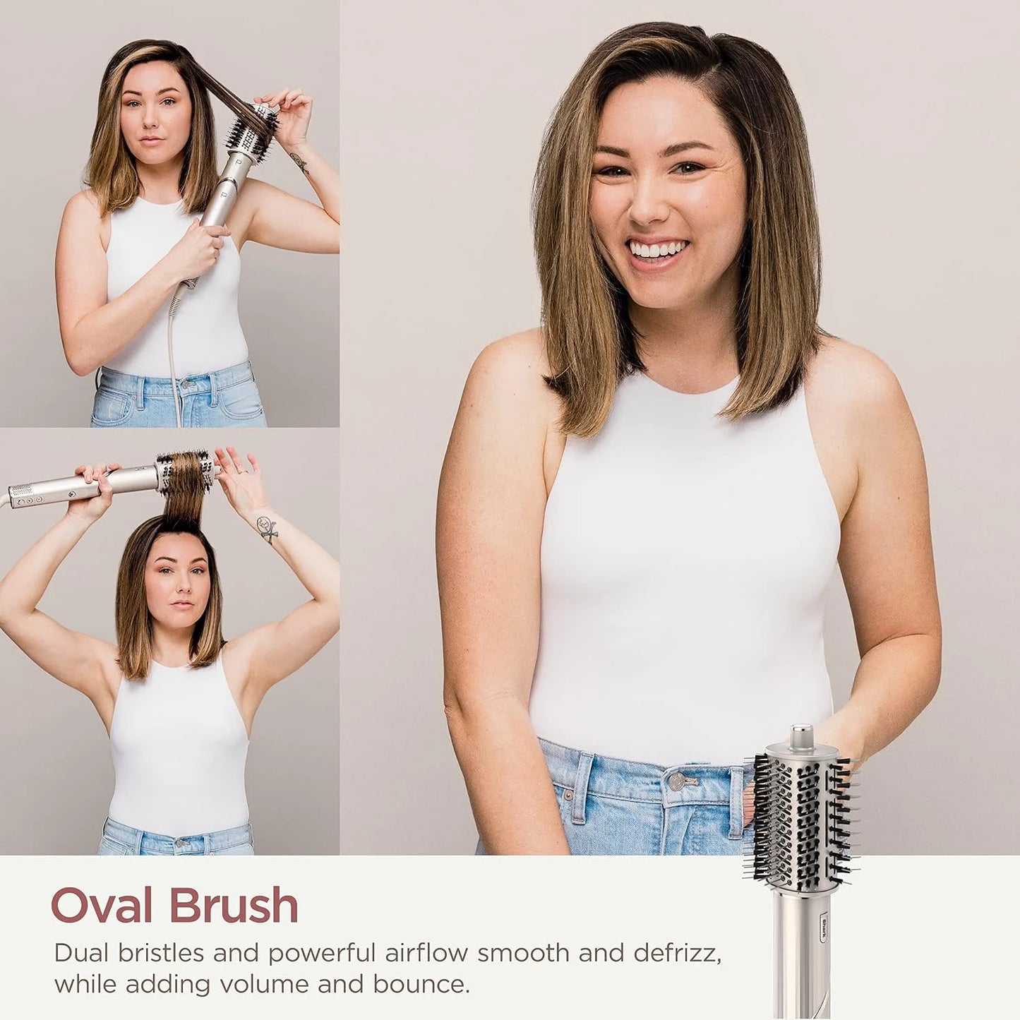 Shark HD430REF (Refurbished) FlexStyle Air Styling & Drying System, Powerful Hair Dryer Brush & Multi-Styler with Auto-Wrap Curlers, Paddle Brush, Oval Brush, Concentrator Attachment, Stone (Renewed)