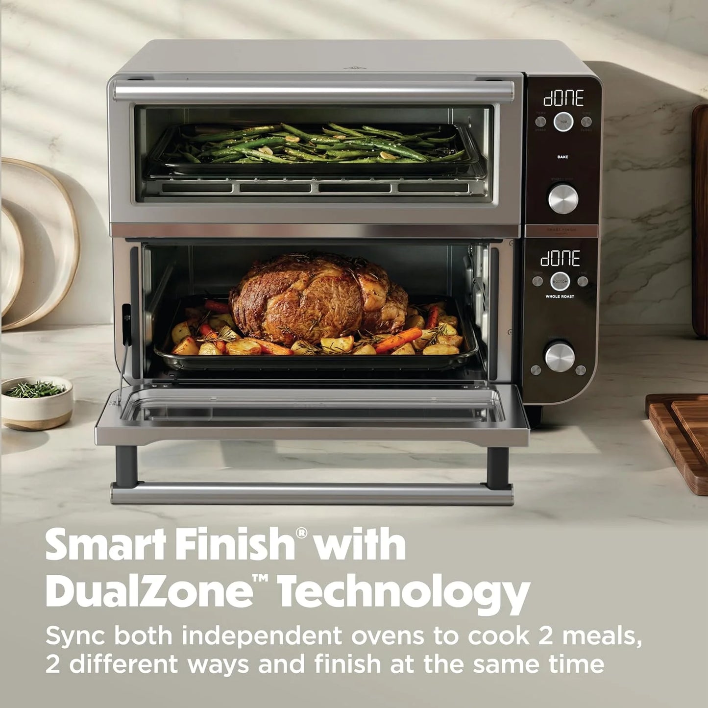 Ninja Double Oven Pro Smart XL, 30.2 Qt, 12-in-1, Stainless Steel, DCT801
