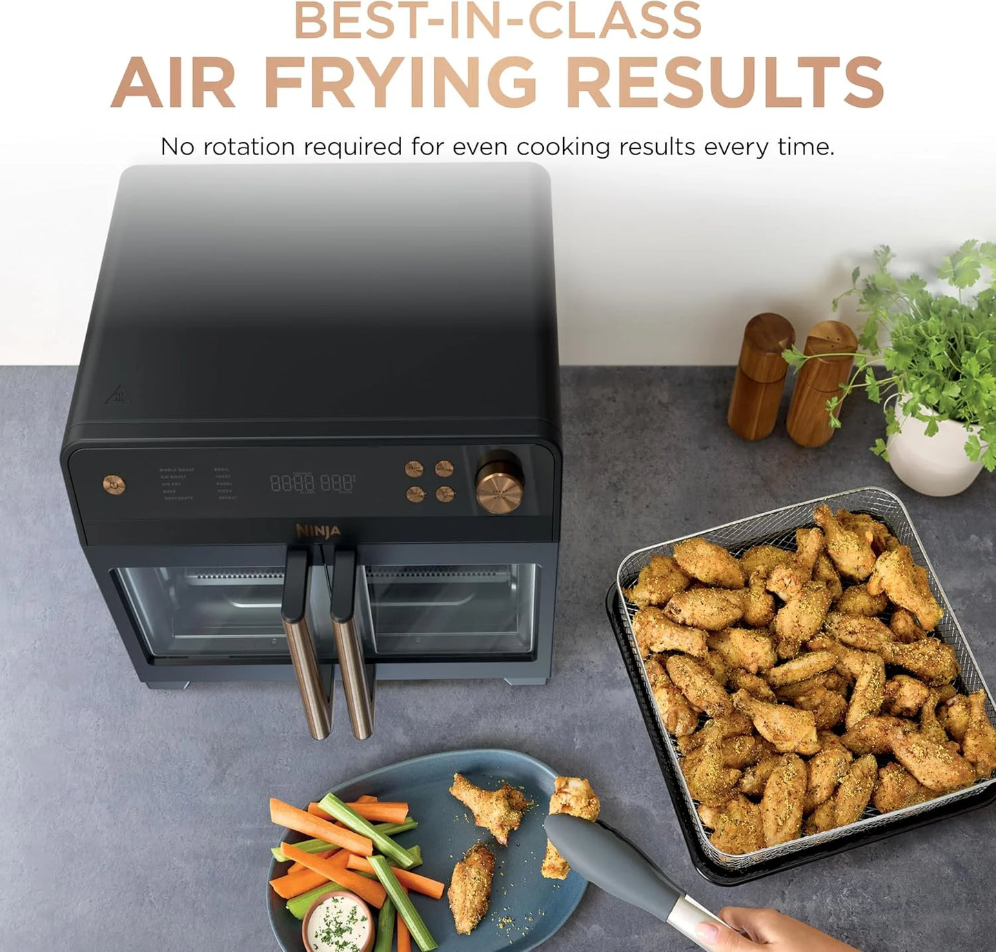 Ninja French Door Premier Air Fry Oven, 10-in-1, Black, FO101BK