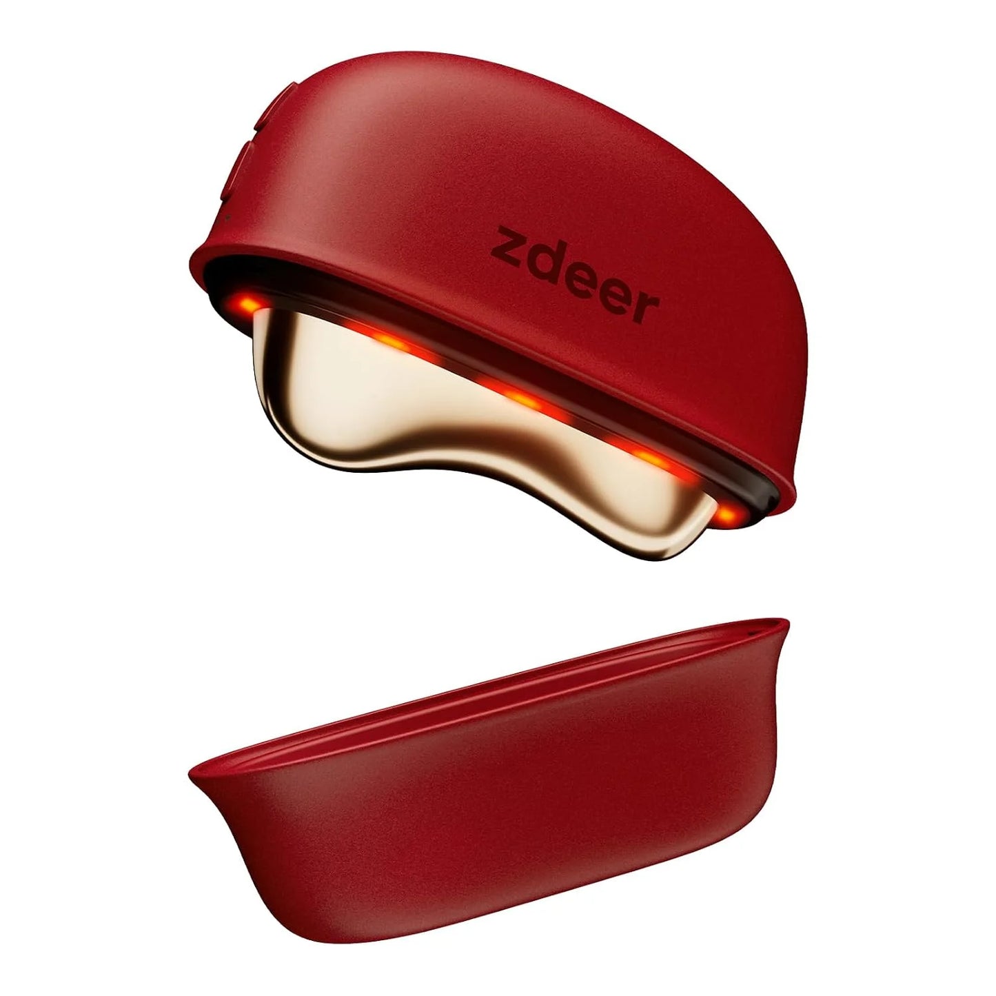 ZDEER GS5 Electric Heated Gua Sha Tool, Red Light Face Massager, Red