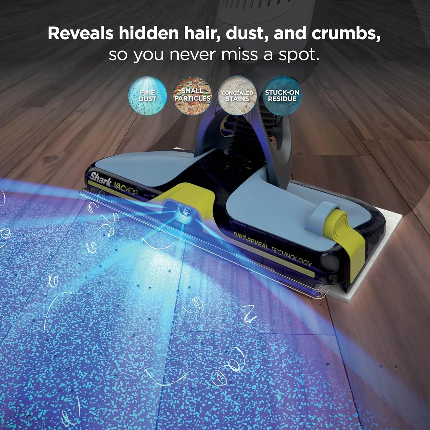 Shark VACMOP Reveal Cordless Vacuum & Spray Mop, Blue, VM401BL