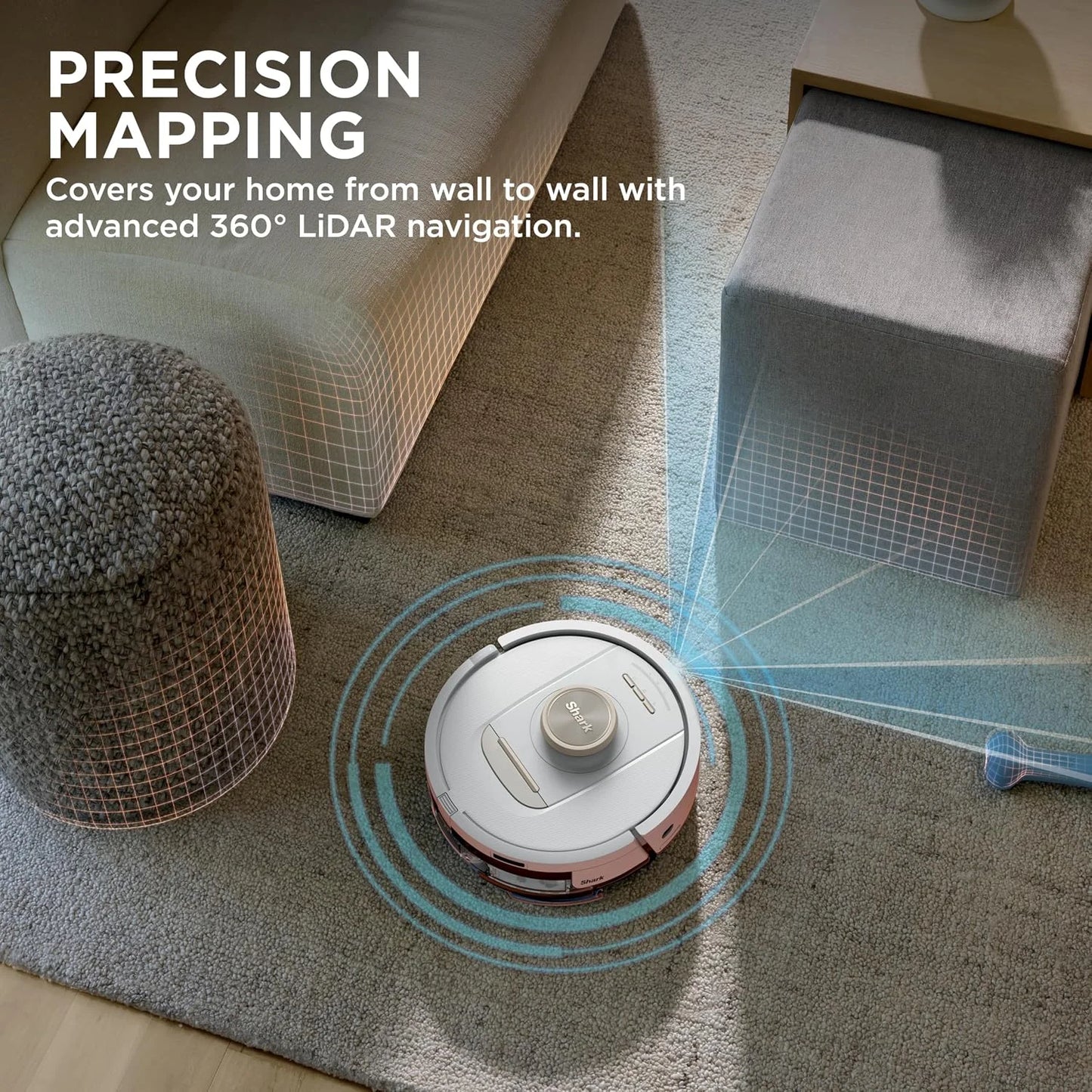 Shark Stratos 2-in-1 Robot Vacuum & Mop, White,AV2700ZE