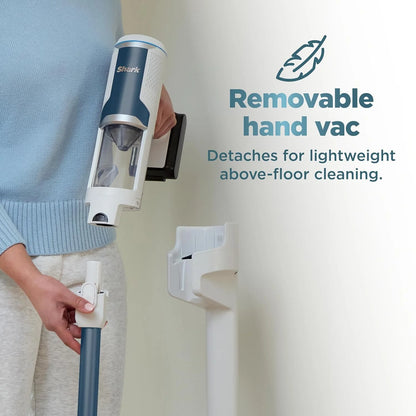 Shark Clean & Empty Cordless Stick Vacuum, White & Blue, BU3523