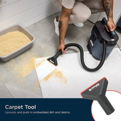 Shark MessMaster Portable Wet/Dry Vac, 3 Tools + Extension Wand, VS101