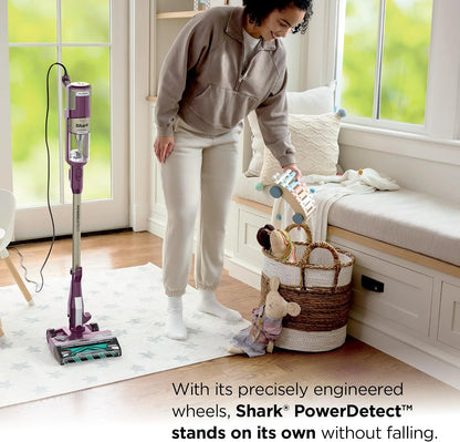 Shark PowerDetect Corded Stick Vacuum, HEPA, Pet Hair, Purple, HZ4001AMZ