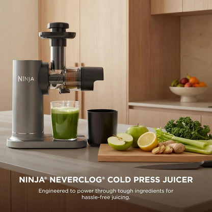 Ninja NeverClog Cold Press Juicer, 24oz Jug, 36oz Pulp, Charcoal, JC151