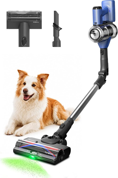 Tineco Pure ONE S50 Pro Cordless Vacuum, 200AW Suction, 95Min Runtime, Anti-Tangle Brush, 120° Green Light, Easily Tackles Large Debris, Stick Vacuum Cleaner for Pet Hair, Carpet & Hard Floor