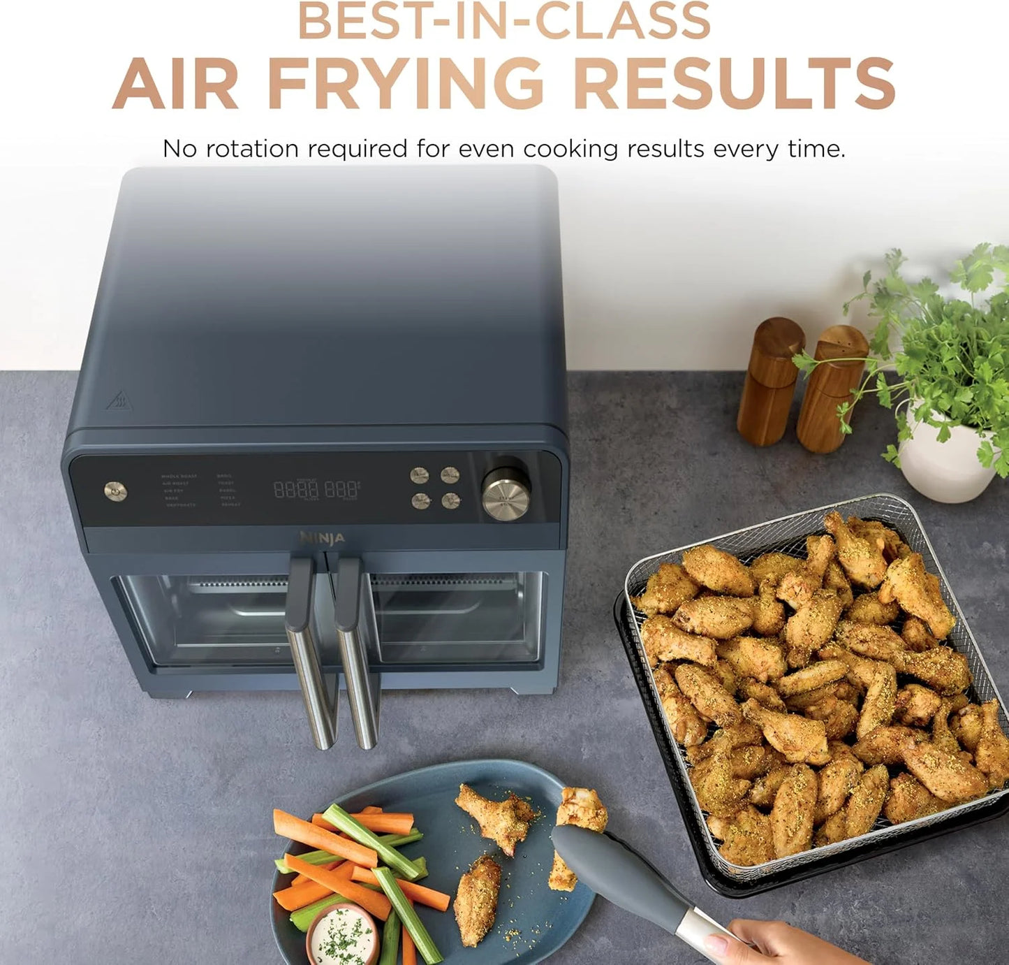 Ninja French Door Premier Air Fry Oven, 10-in-1, Cyberspace, FO101BL