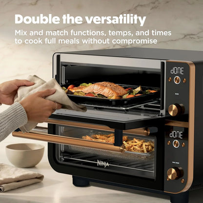 Ninja Double Oven Pro Smart XL, 30.2 Qt, 12-in-1, Onyx, DCT801BK