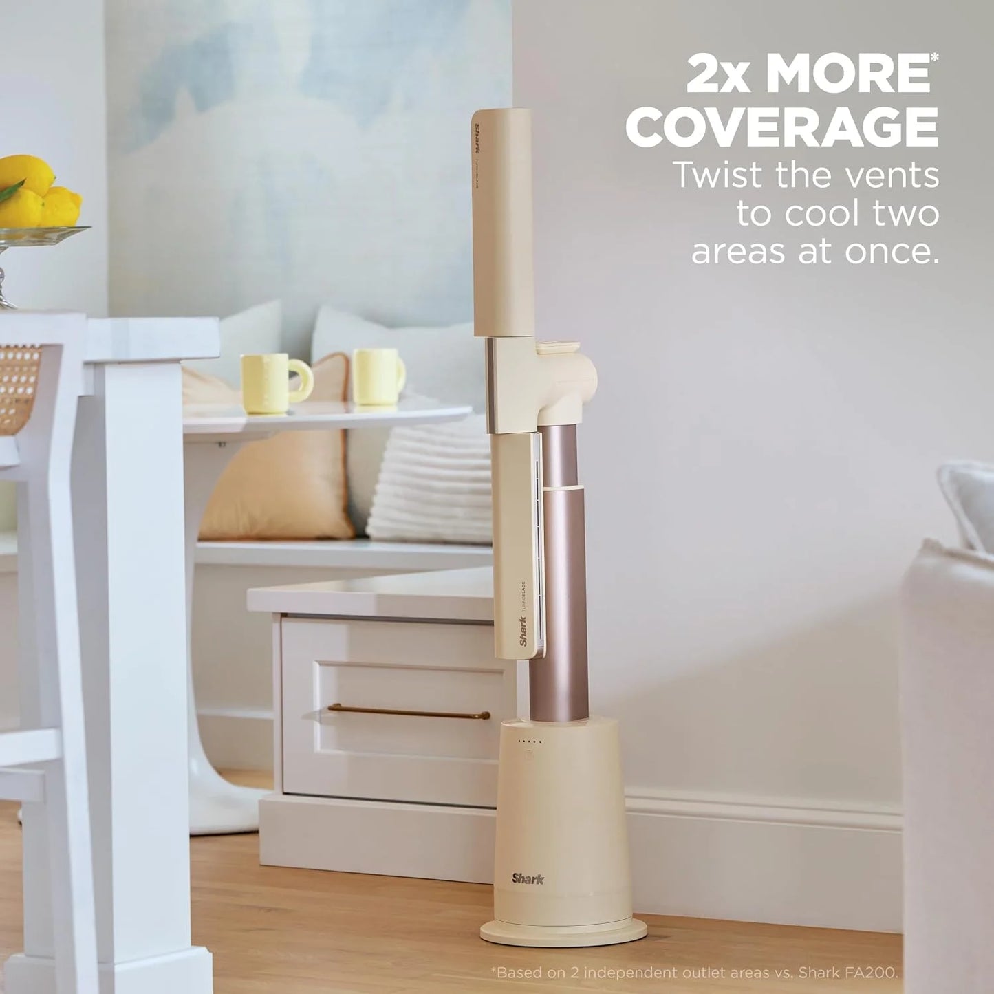 Shark TurboBlade Bladeless Tower Fan, Butter Yellow, TF202SYL