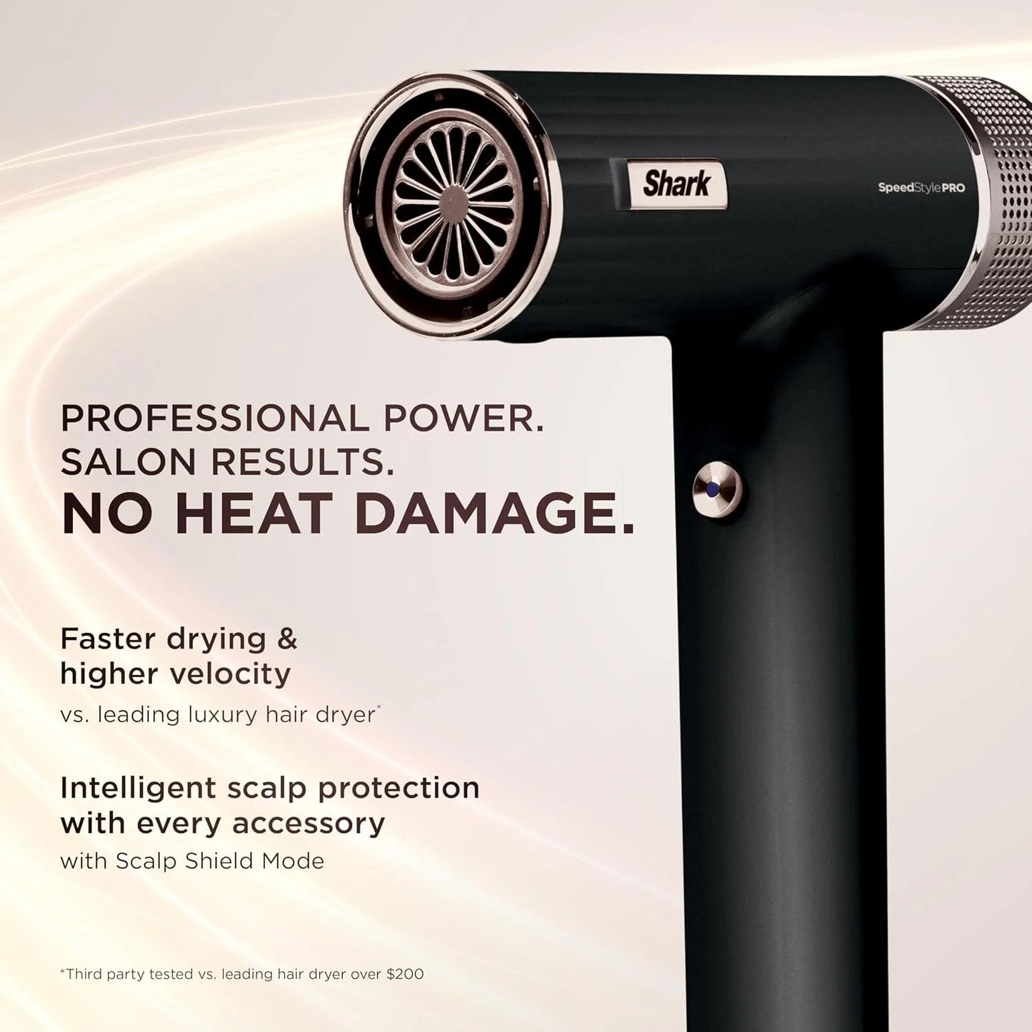 Shark SpeedStyle Pro Ionic Hair Dryer, Scalp Shield, Curly-Coily, HD732