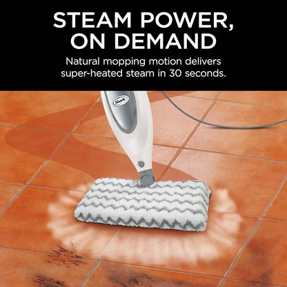 Shark Professional Steam Pocket Mop with 2 Double-sided Pads, White, S3601