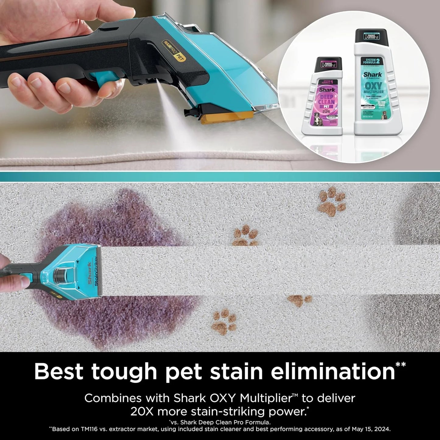 Shark Deep Clean Pet & OXY Formula Bundle for Tough Stains/Odor PXCPBUNDLE