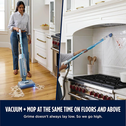 Shark AquaReach Hard Floor Vacuum & Mop with Extendable Wand, Blue, WD551