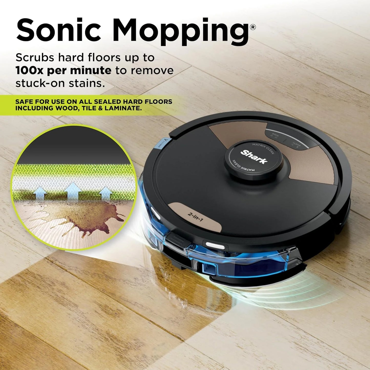 Shark Matrix Plus 2-in-1 Robot Vacuum & Mop, Black/Brass, AV2613WA