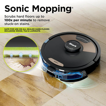 Shark Matrix Plus 2-in-1 Robot Vacuum & Mop, Black/Brass, AV2613WA
