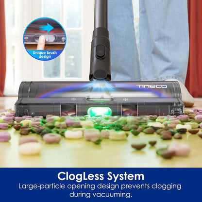 Tineco Pure ONE S50 Pro Cordless Vacuum, 200AW Suction, 95Min Runtime, Anti-Tangle Brush, 120° Green Light, Easily Tackles Large Debris, Stick Vacuum Cleaner for Pet Hair, Carpet & Hard Floor