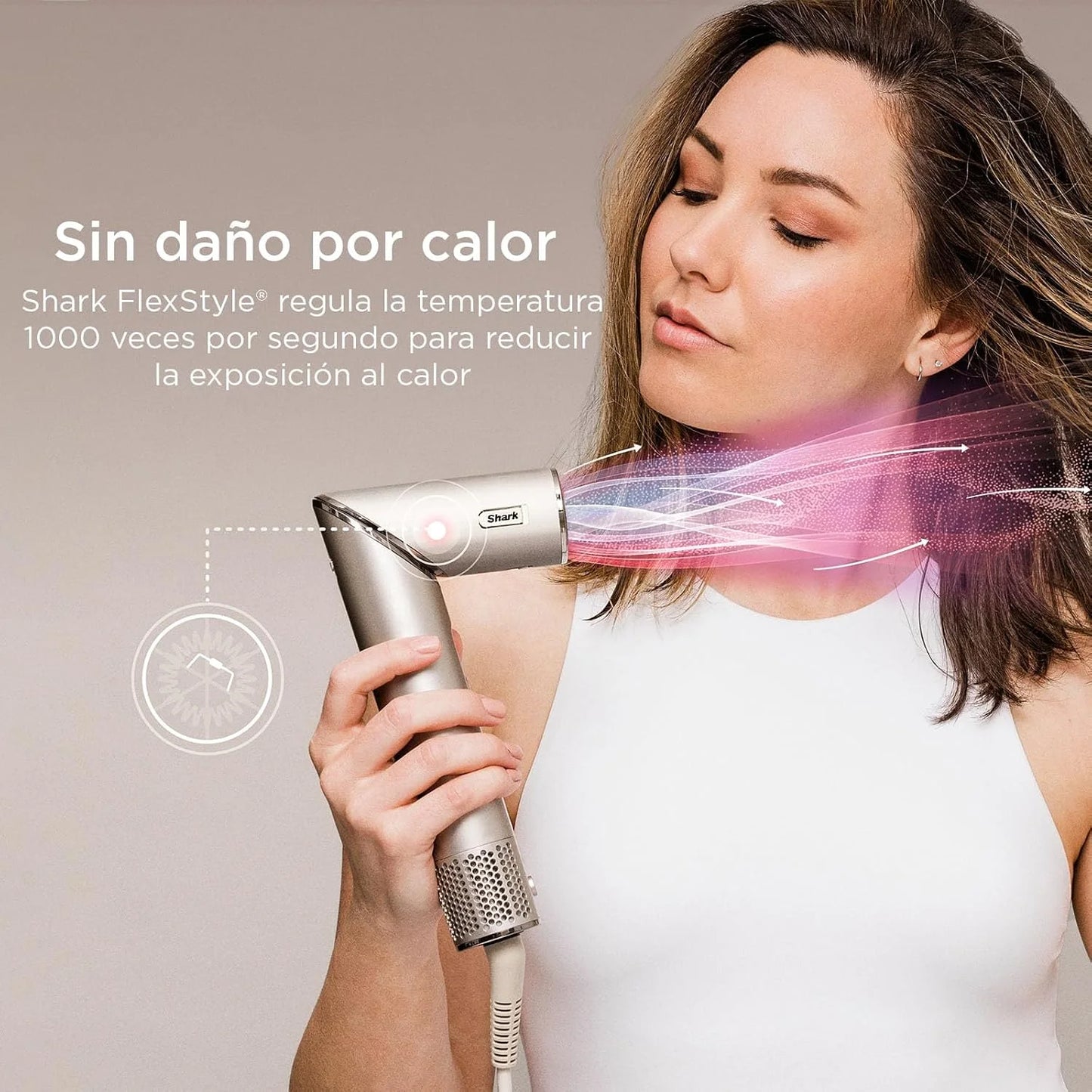 Shark HD435 FlexStyle Air Styling & Drying System,Powerful Hair Blow Dryer & Multi-Styler with Auto-Wrap Curlers,Curl-Defining Diffuser,Oval Brush,&-Concentrator Attachment,Stone,(Pack of 2)