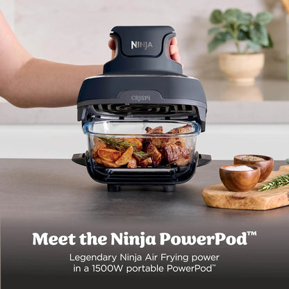 Ninja Crispi Glass Air Fryer, 4-in-1, Grey, FN101GY