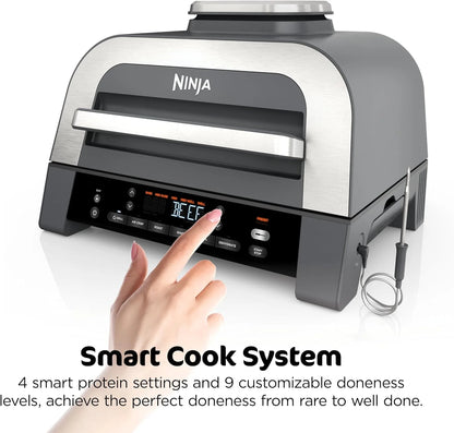 Ninja® Foodi® Smart XL 6-in-1 Indoor Grill & Air Fryer, Black/Silver, DG551