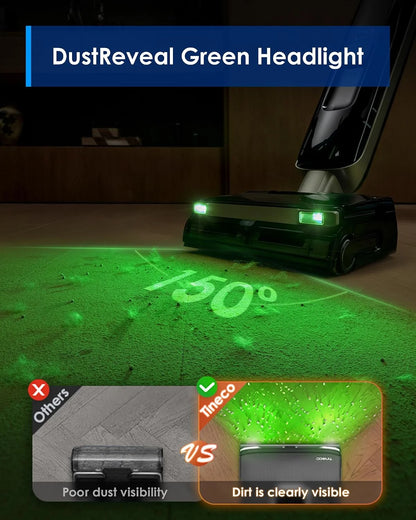 Tineco Floor ONE S9 Master Wet Dry Vacuum Cleaner, StreakFree Scraper, ThermoBlast Tech, Hot Water Mopping, 3.9inch Ultra-Slim Body, 23kPa Suction, Flashdry Self-Cleaning System