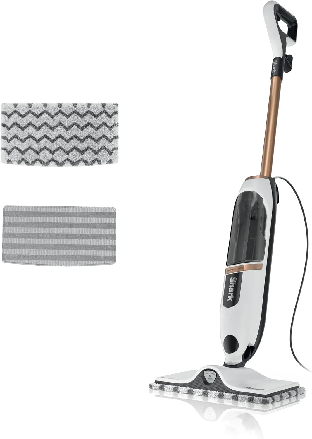 Shark SteamSpot Steam Mop with Steam Blaster Technology, White, S2001