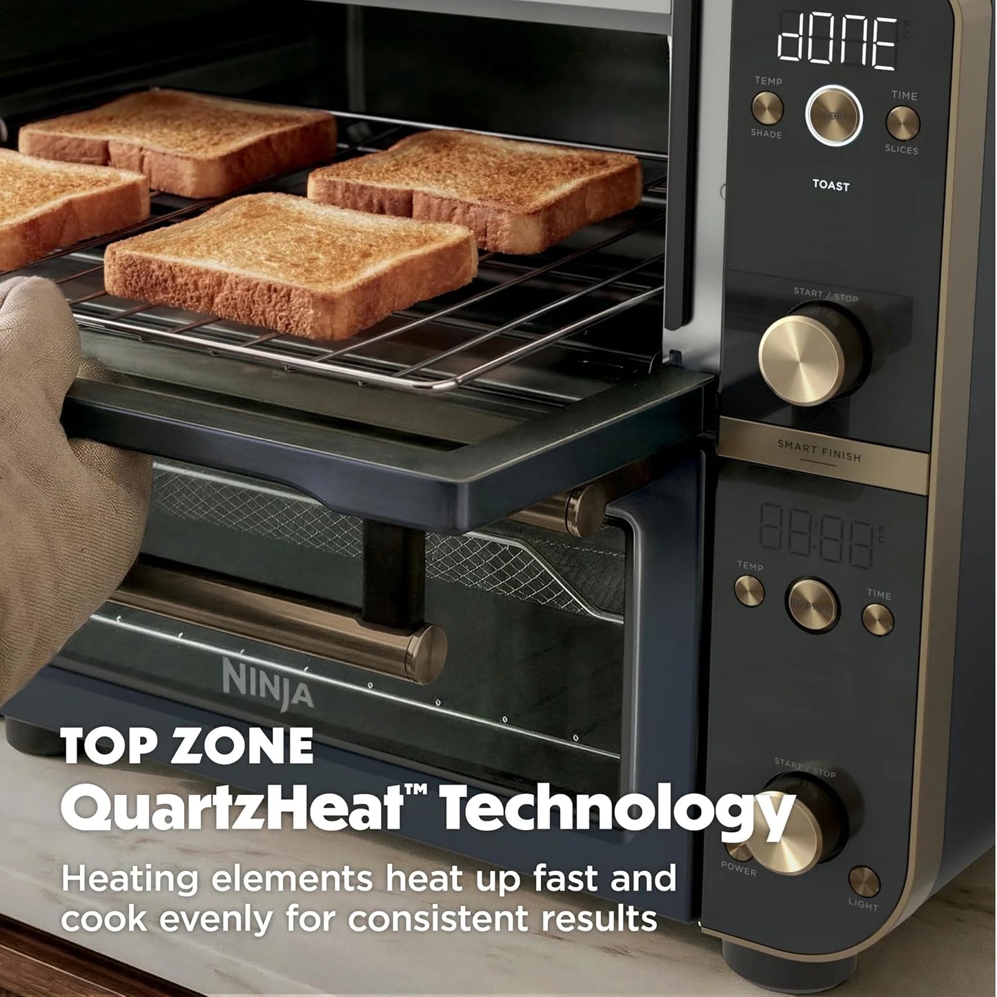 Ninja Double Oven Pro Smart XL, 30.2 Qt, 12-in-1, Cyberspace, DCT801BL
