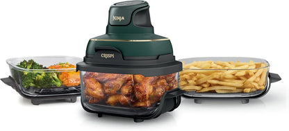Ninja Crispi Glass Air Fryer, 5-in-1, Emerald, FN103BF